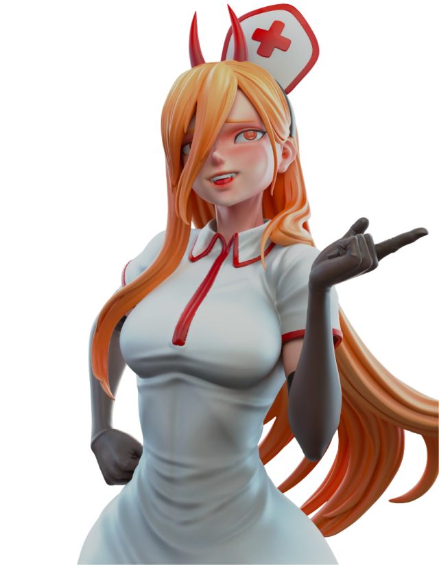 3D-модель "Пауэр игривая медсестра из Человек - Бензопила"