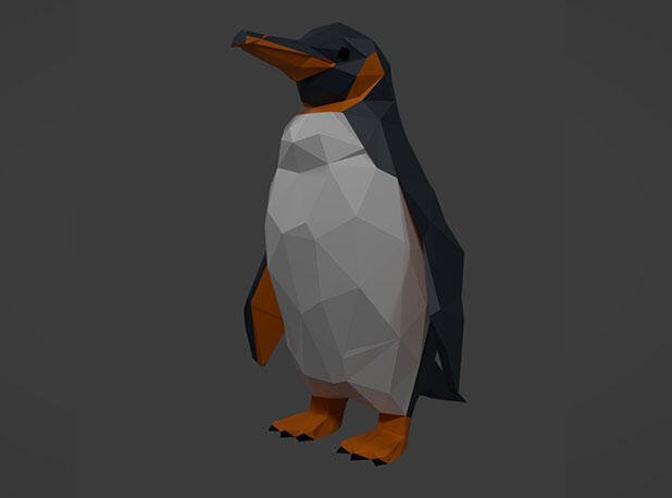 3D-модель Пингвин low-poly 3D-модель Пингвин low-poly