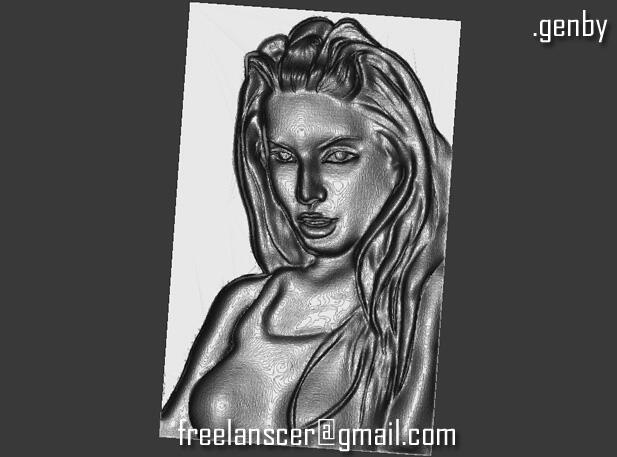 Барельеф: Портрет девушки