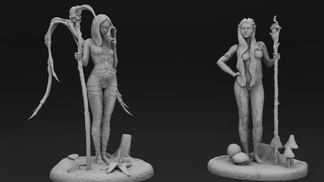 3D-модель "Скульптура деушки"