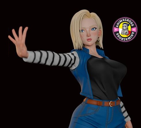 3D-модель "Аниме блондинка"