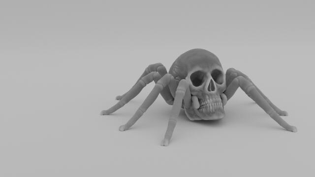 3D-модель "Паучек череп"