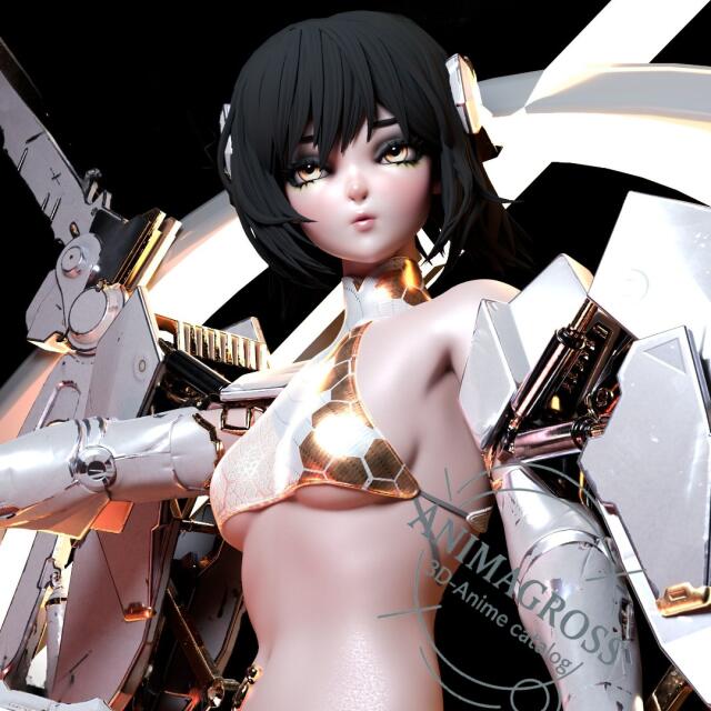 3D-модель "Аниме девушка" 3D-модель "Аниме девушка"