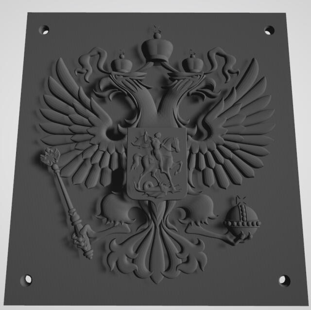3D-Логотип "Двуглавый орёл герб России"
