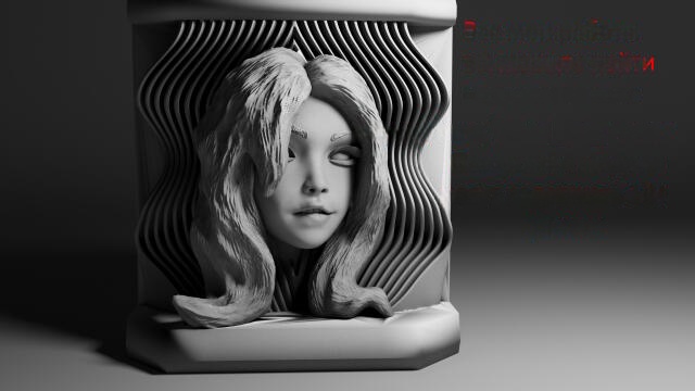 3D-модель "Просто девушка декор"