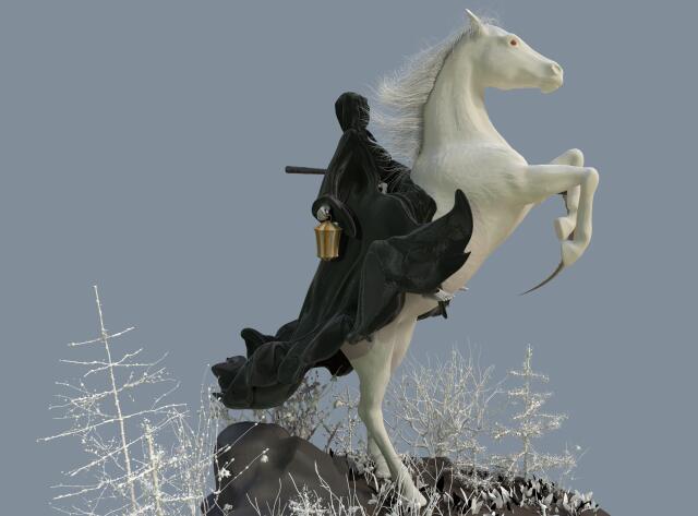 3D-модель "Чёрная Фрау - Всадники Апокалипсиса"