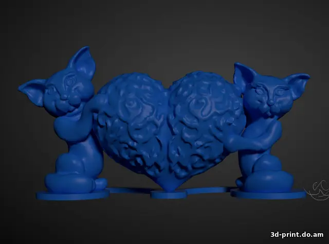 3D-модель "Коты держут мир в руках"
