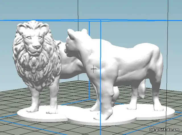 3D-модель "Лев со львицей"