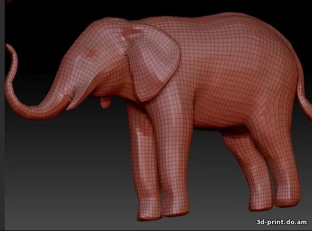 3D-модель "Слон стоит"