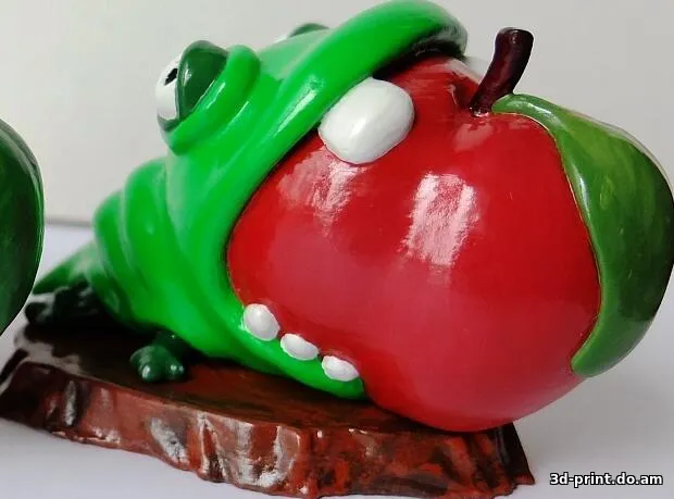 3D-модель "Червячок с яблоком"