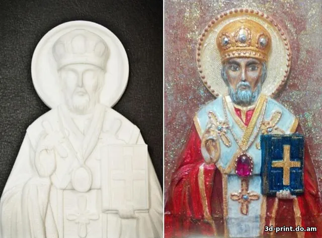3D-модель "Икона Николая Чудотворца (зимний)"