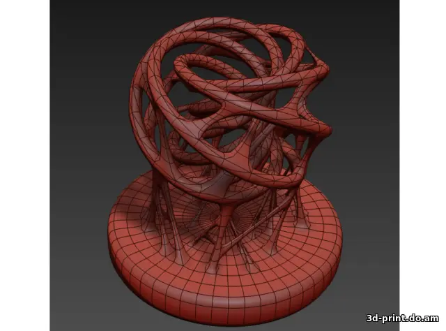3D-модель "Абстрактная скульптура (вихрь)"