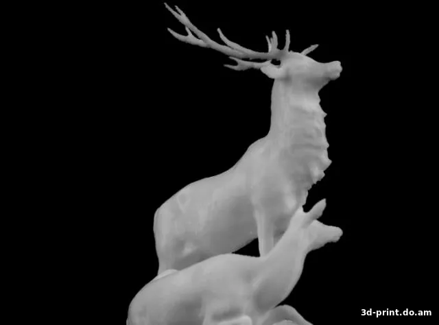 3D-модель "Стадо оленей в Люксембургском саду, Париж"