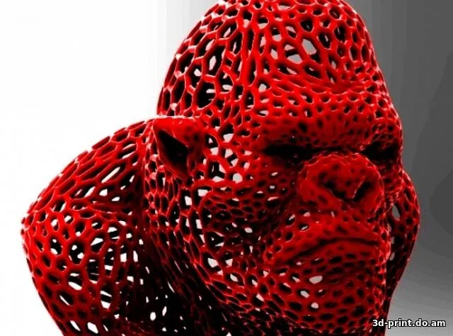 3D-модель "Кинг-Конг в стиле Voronoi"