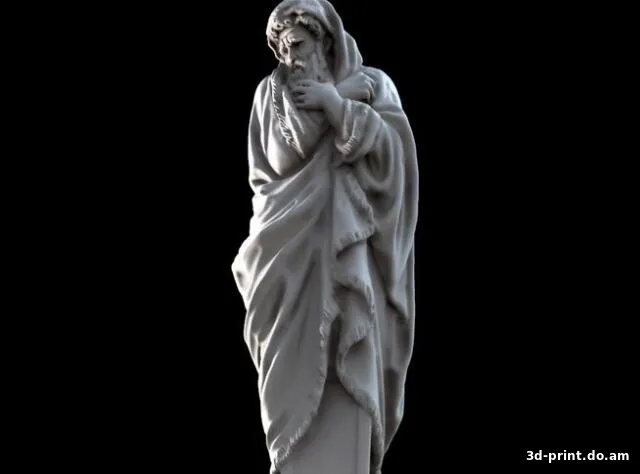 3D-модель "Зима в Лувре, Париж"