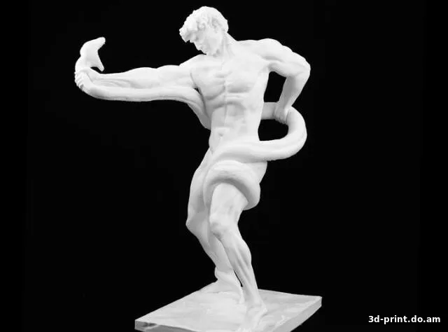 3D-модель "Спортсмен борется с питоном в галерее Тейт Британ, Лондон"
