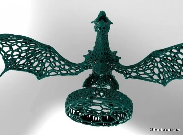 3D-модель "Дракон на подставке в стиле Вороной"