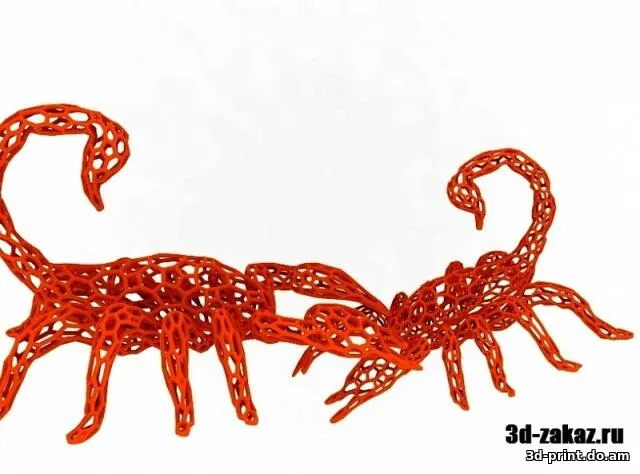 3D-модель "Битва скорпионов" в стиле Voronoi