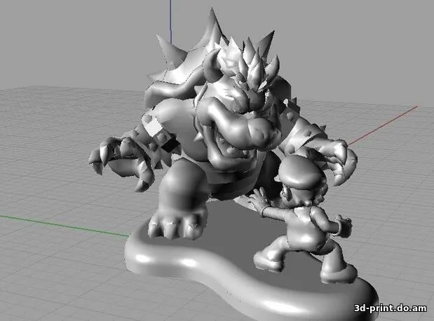 3D-модель "Супер Марио и дракон"