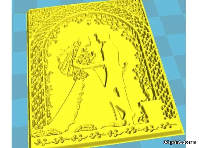 3D-модель "Барельеф " Жених и невеста""
