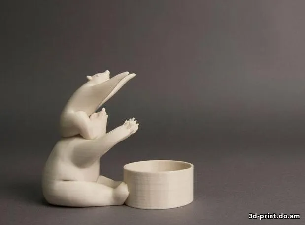 3D-модель "Миска для животных с Полярными медведями"
