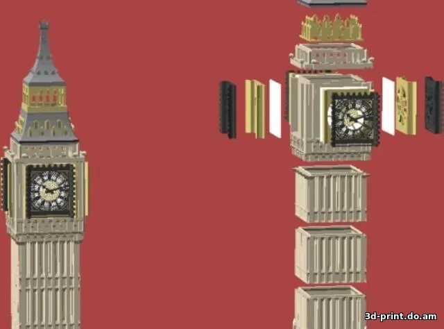 3D-модель "Часы Биг Бен" 3D-модель "Часы Биг Бен"