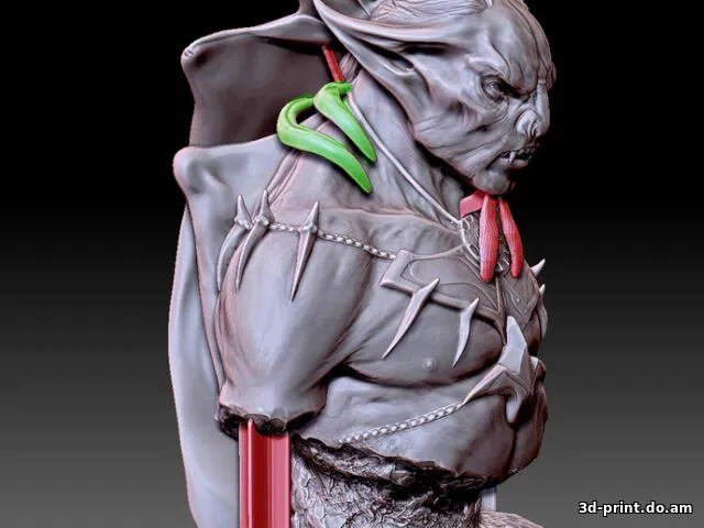 3D-модель "Голова и торс ввампира" 3D-модель "Голова и торс ввампира"