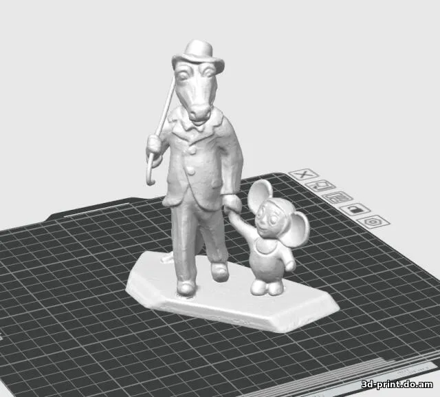 3D-модель "Крокодил гена и чебурашка"