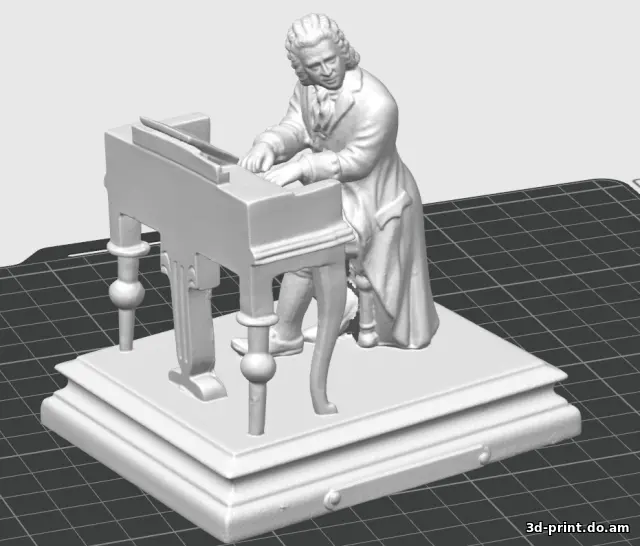 3D-модель "Бах за пианино"