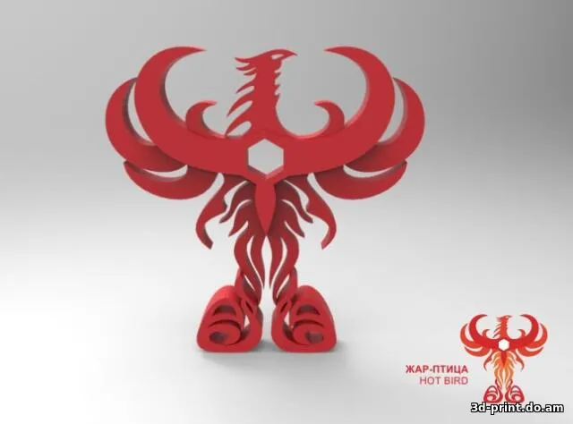 3D-логотип "Жар-птица, Hot Bird"
