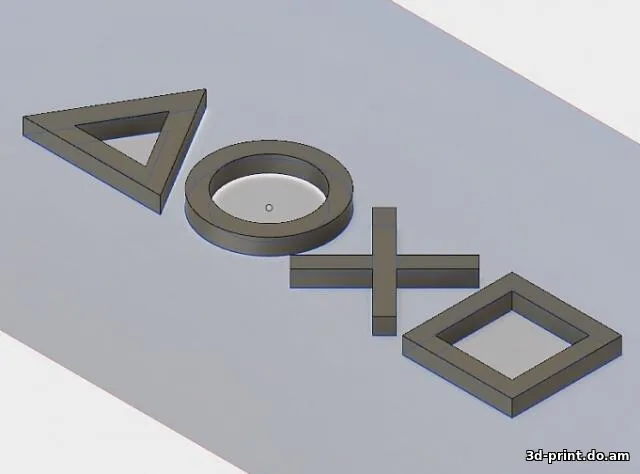 3D-логотип "Кнопки Playstation"