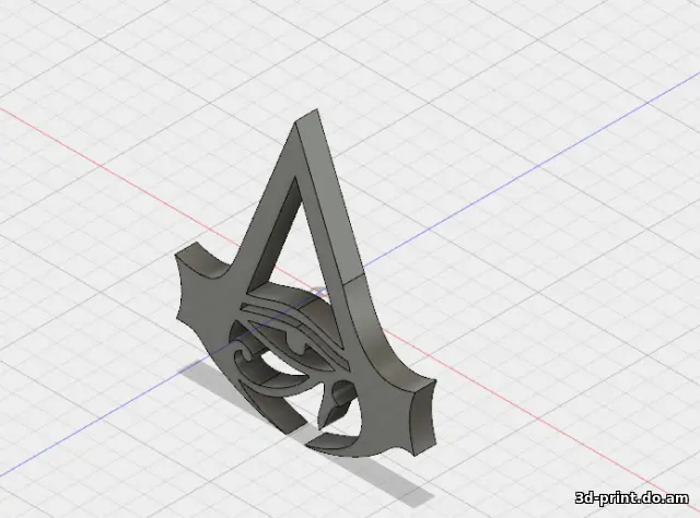 3D-логотип "assassin's creed"