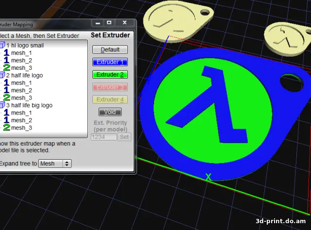 3D-логотип "Half-Life (2 цвета)"