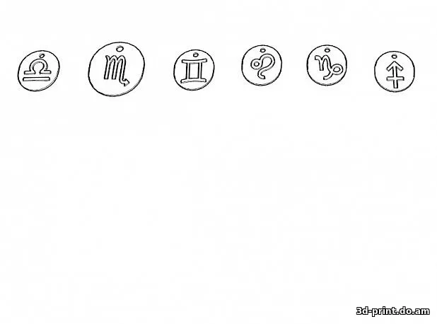 3D-логотип "Знаки зодиака / ZODIAC"