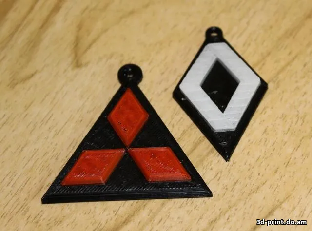 3D-логотип "Авто логотипы (Рено, Митсубиши, Лада 4х4)"