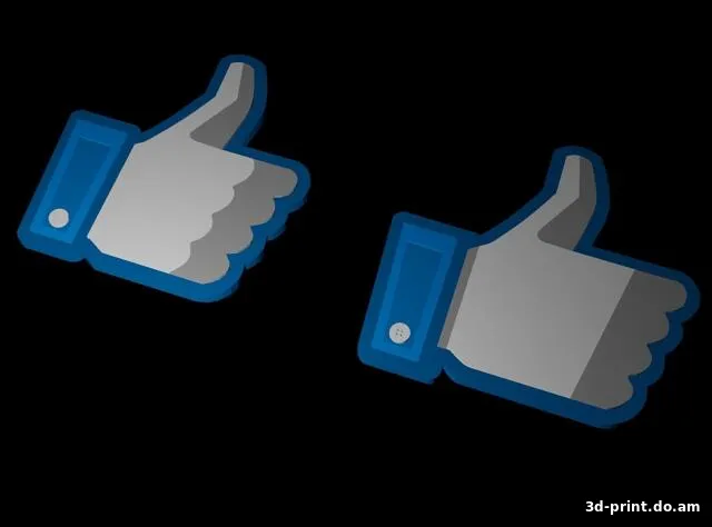 3D-логотип "Like (палец вверх)"