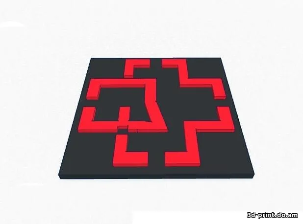 3D-логотип "Rammstein R+"