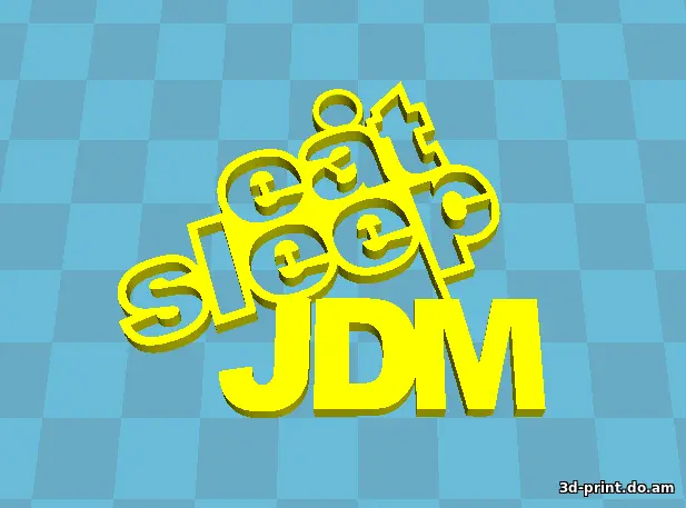 3D-логотип "Eat Sleep JDM"
