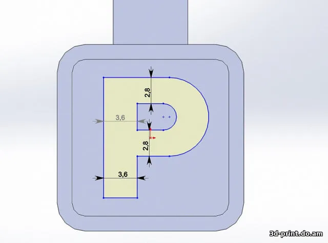 3D-логотип "На ключ от парковки"