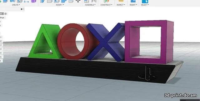 3D-логотип "Статуэтка sony playstation"