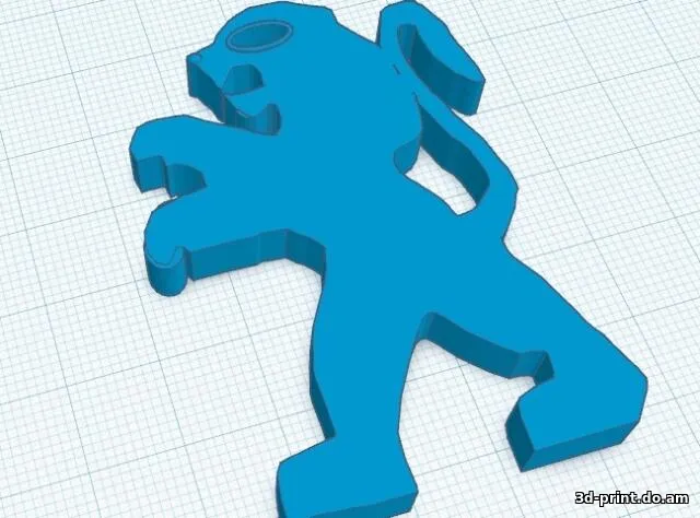 3D-логотип "Пежо / PEUGEOT"