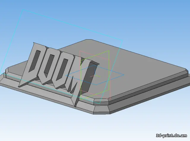 3D-логотип "DOOM Подставка"