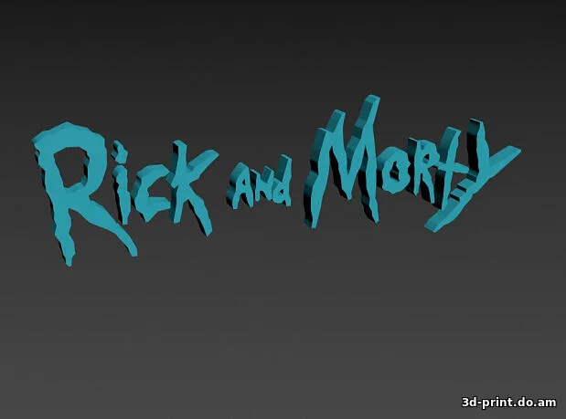 3D-логотип "Надпись Rick and Morty оригинальным шрифтом"