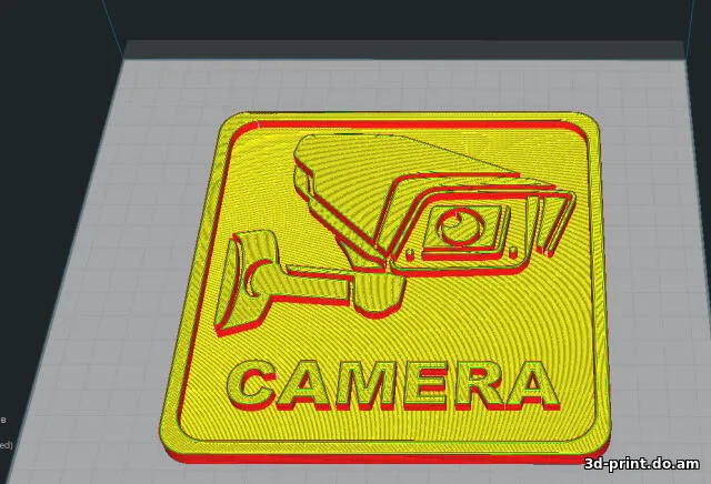 3D-логотип "Табличка видео наблюдения"