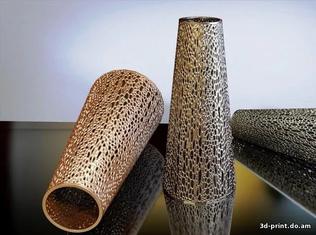 3D-модель "Ваза Steel lace" в стиле вороной