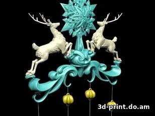 3D-модель "Новогодние олени"