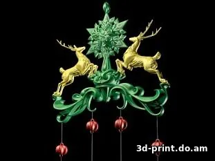 3D-модель "Новогодние олени"