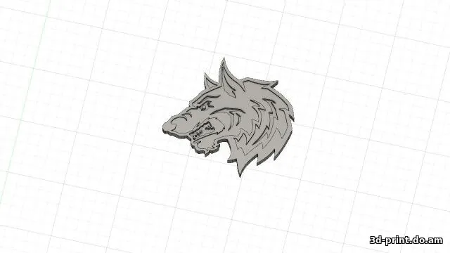 3D-логотип "Голова волка"