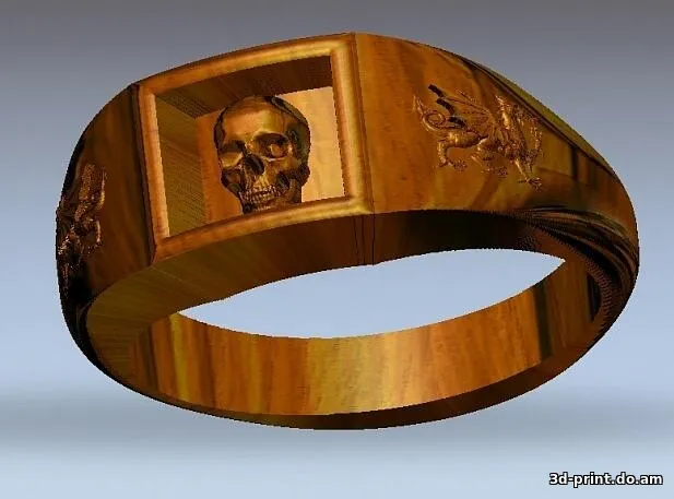 3D-модель "Кольцо с черепом"