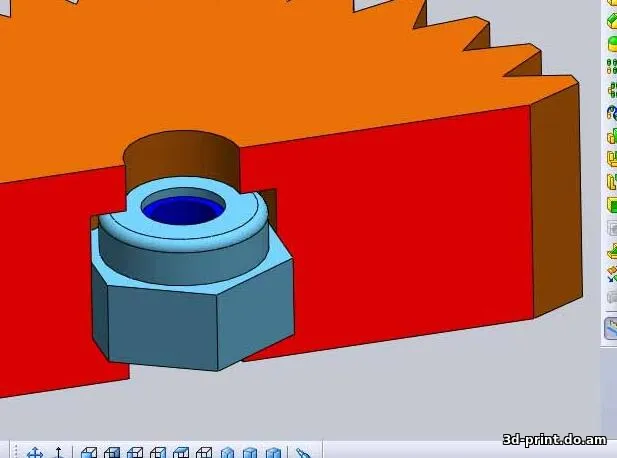 3D-модель "Гайка активная"